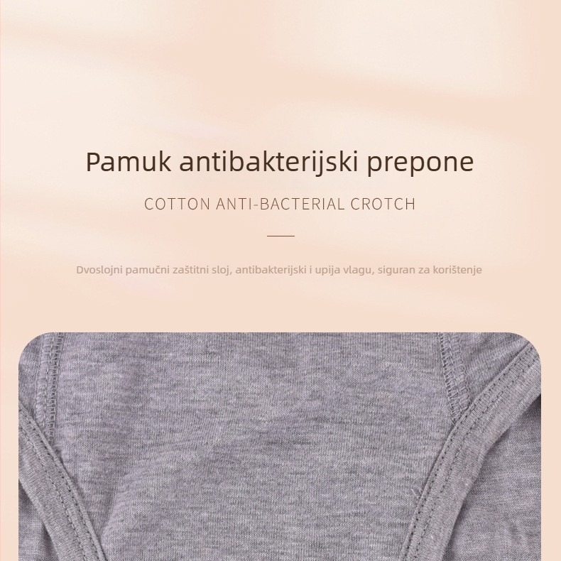 Muške pamučne bokserice u jednobojnom dizajnu, brzo se suše, prozračne, antibakterijske, srednje visine struka, ugodne koži, vrhunske kvalitete.