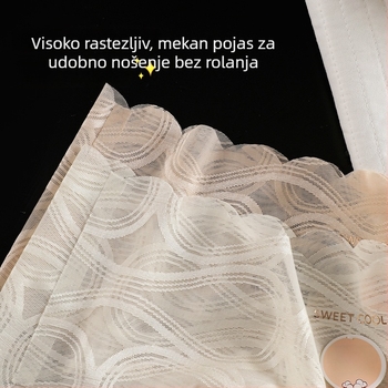 Ženske gaćice od čipke s pamukom, antibakterijske, produženi međunožje, prozračne, jednobojne s tekstom, plus veličina