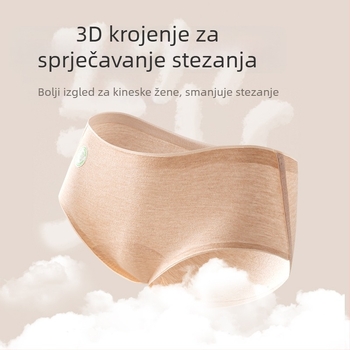 Ženske pamučne gaćice s prozračnom tkaninom, pletene, srednji porast, jednobojne, glavna tkanina 95–100% pamuk