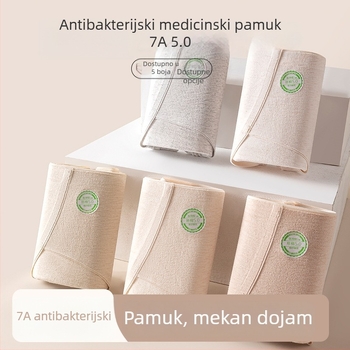 Ženske pamučne gaćice s prozračnom tkaninom, pletene, srednji porast, jednobojne, glavna tkanina 95–100% pamuk