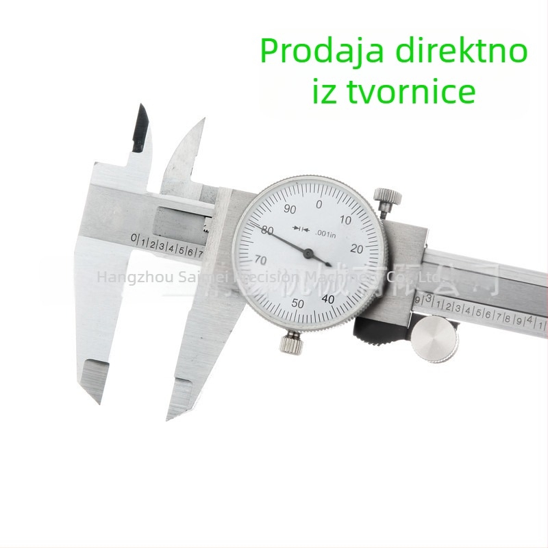 Kaliper s cifernikom, raspon 0-150 mm / 0-6 in, rezolucija 0.001 in