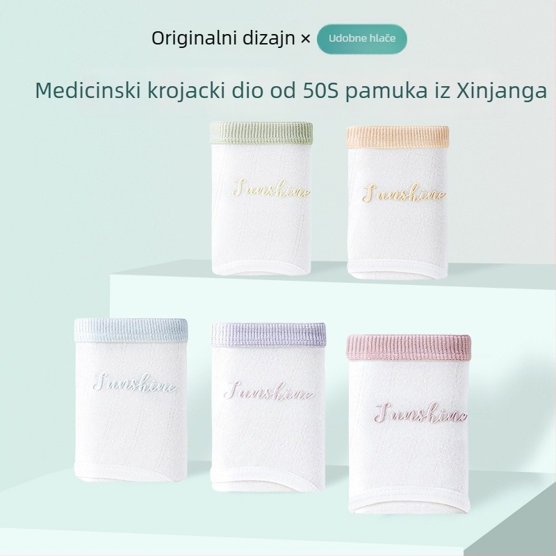 Ženske gaćice od 100% pamuka, A klasa, velika veličina, antibakterijska intimna zona, jednobojne, prozračne