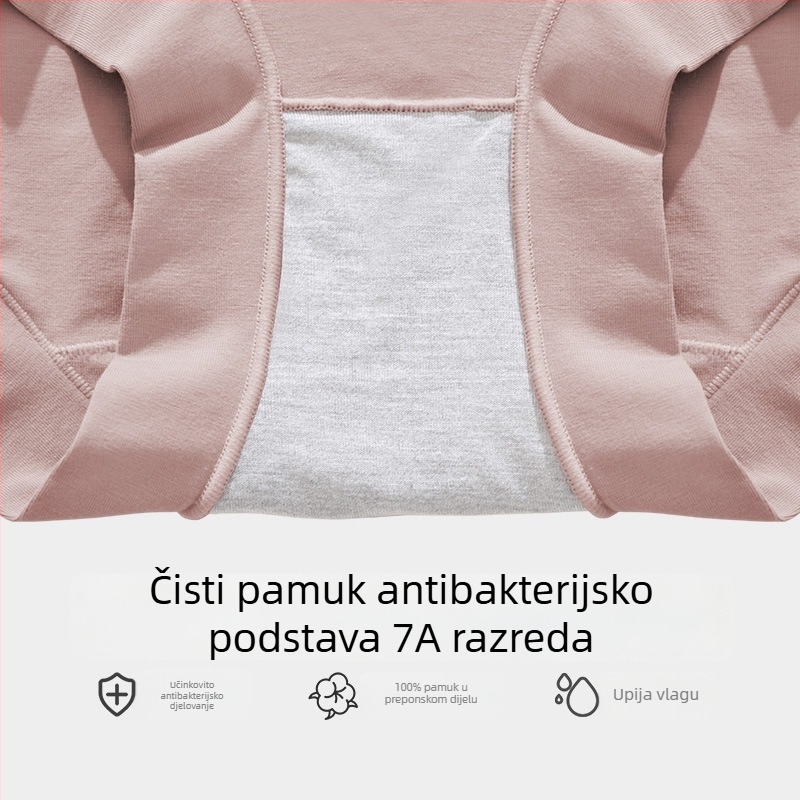 Ženske gaćice od modalnog materijala, visokim strukom, antibakterijske i prozračne, bezšivne, podstava od pamuka