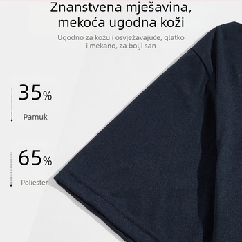 Muški set za kućnu udobnost s printom crtića, kratka majica s kratkim rukavima i karirane hlače, pogodan za nošenje i izvan kuće