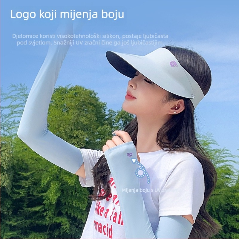 Unisex UV zaštitne rukave od najlona s Ice Silk za ljeto - tanke, termotransfer, gradski commuter stil