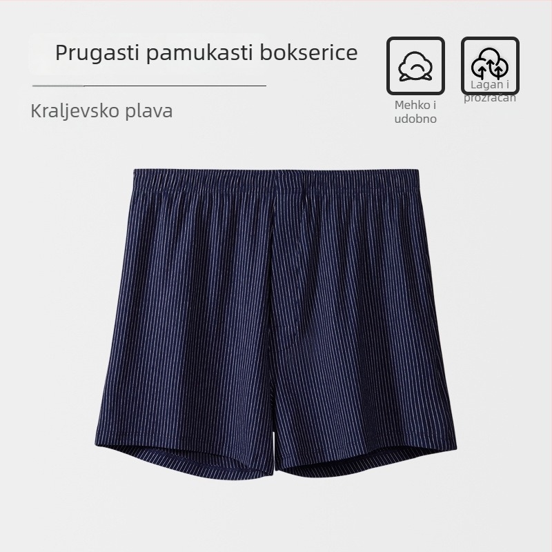 Muške pamučne kratke hlače, plus veličina, opušten kroj, lagane ljetne kućne pidžame za spavanje