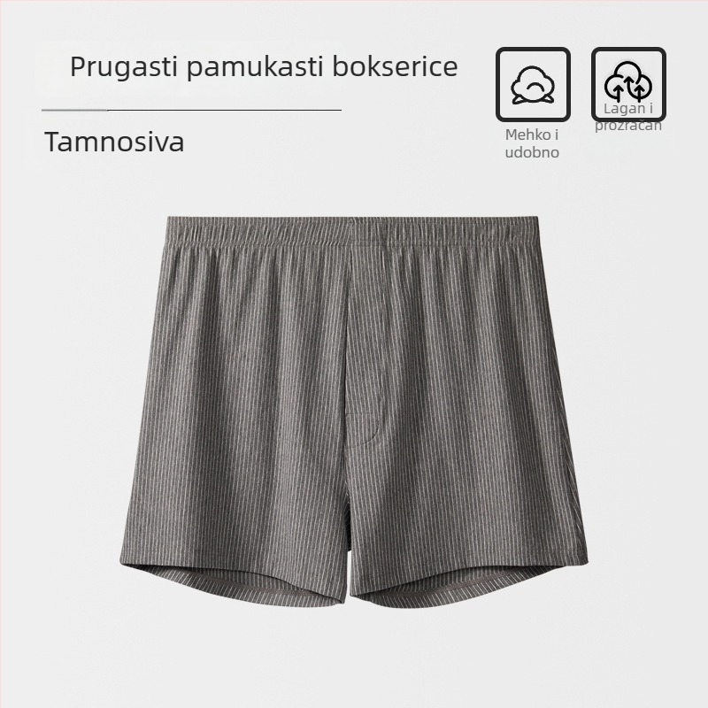 Muške pamučne kratke hlače, plus veličina, opušten kroj, lagane ljetne kućne pidžame za spavanje