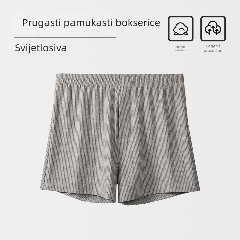 Muške pamučne kratke hlače, plus veličina, opušten kroj, lagane ljetne kućne pidžame za spavanje