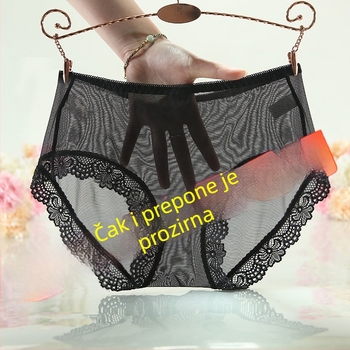 Ženske gaćice s mrežastom čipkom, srednji obim struka, prozračne, brzo suše, pleteni mrežasti materijal