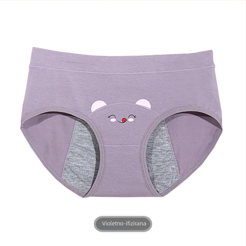 Barney higijenske gaćice za menstruaciju, zaštita od propuštanja, materijal 95% pamuk, podstava 100% pamuk, srednji pojas, za tinejdžerice