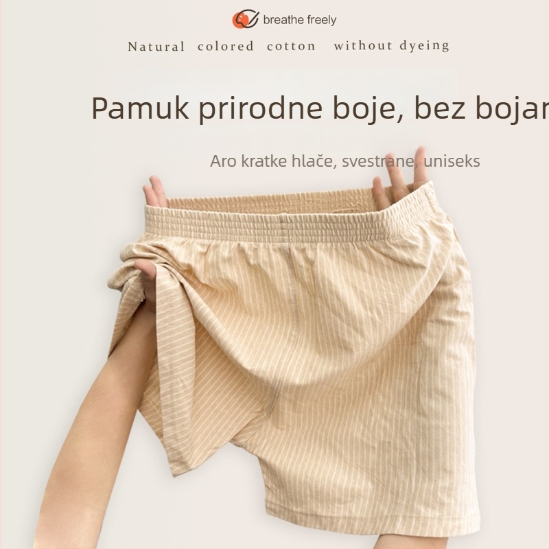 Prozračne pamučne hlače za muškarce i žene, ležeran kroj, srednji porast struka, prugast ili karirani uzorak, kućni odjevni komad