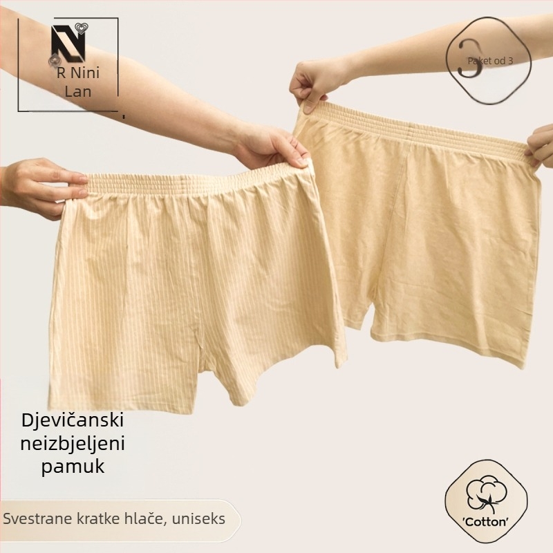 Prozračne pamučne hlače za muškarce i žene, ležeran kroj, srednji porast struka, prugast ili karirani uzorak, kućni odjevni komad