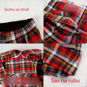 Muške pamučne bokserice, tkanina, srednji pojas, prozračan, 70–80% pamuka