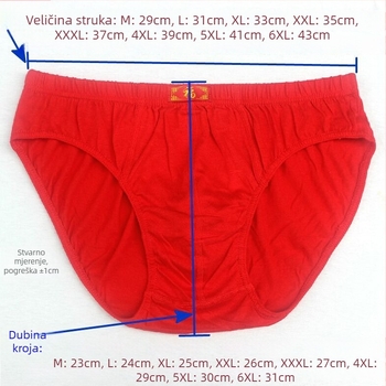 Muške gaće od pamuka, srednjeg struka, prozračne, U-konveksni dizajn, Square Cotton