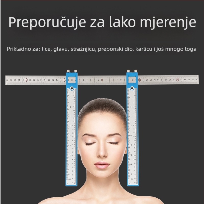 Ručni ortopedijski kaliper-pravilo s kazaljkama za mjerenje širine lica, prepona, kuka i zdjelice