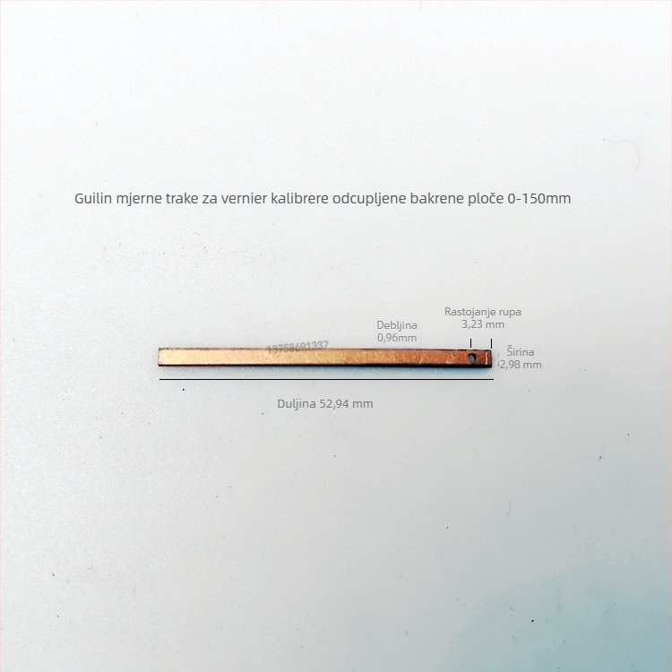 Aksesorij za Vernier kaliper s željeznim čepom i bakarnim listom, raspon 0-150-200-300-500-1000