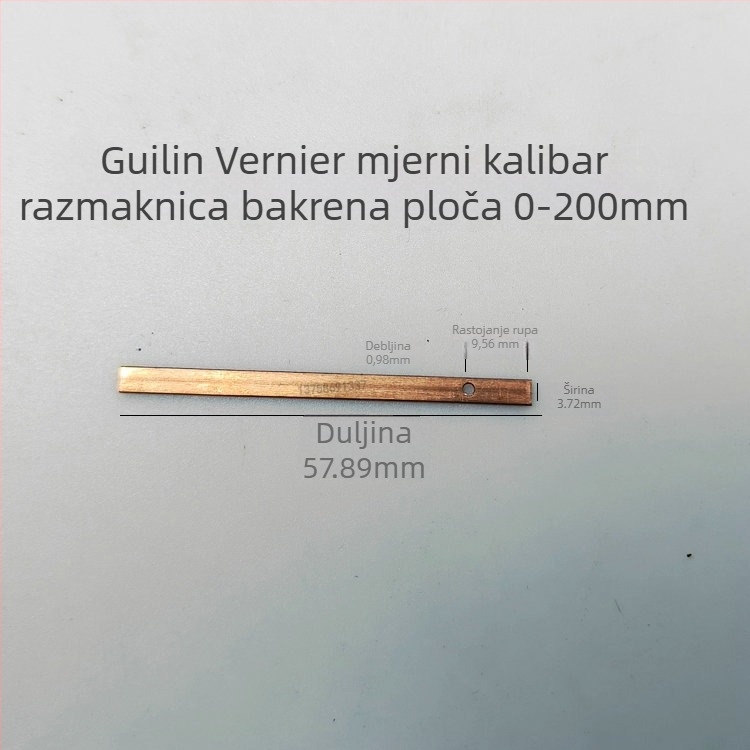 Aksesorij za Vernier kaliper s željeznim čepom i bakarnim listom, raspon 0-150-200-300-500-1000