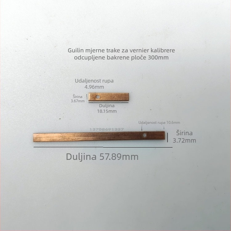 Aksesorij za Vernier kaliper s željeznim čepom i bakarnim listom, raspon 0-150-200-300-500-1000