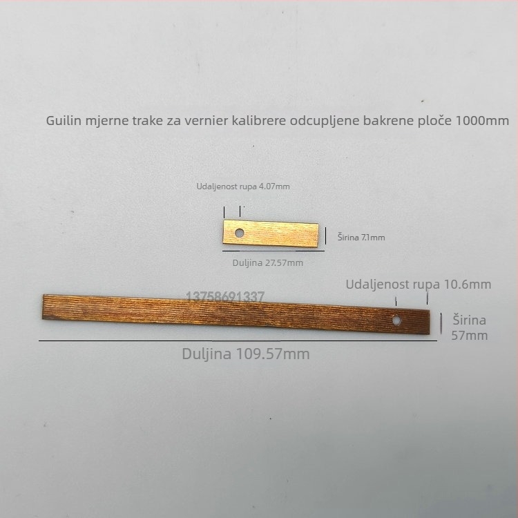 Aksesorij za Vernier kaliper s željeznim čepom i bakarnim listom, raspon 0-150-200-300-500-1000