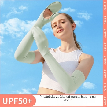 Ženski rukavi za zaštitu od sunca s integriranim rukavicama, za vožnju, Ice Silk najlon 81–95%, ljeto 2025