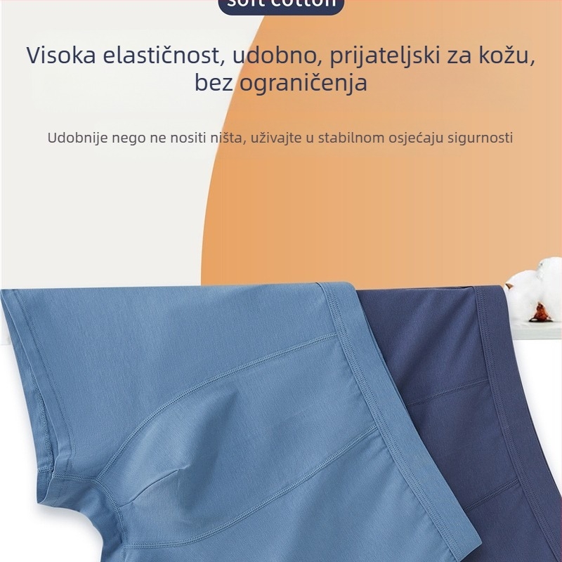 Muške bokserice od viskoze, srednje visine struka; prozračne, brzo se suše, antibakterijske, oblikuju tijelo; glavni materijal 30-50% viskoze; podstava prepona 30-50% viskoze