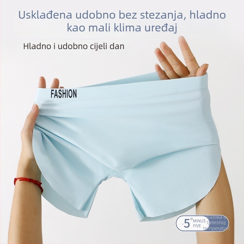 Muške bokserice: prozračne, brzo se suše, jednobojne; glavni materijal poliester/nylon, podstava prepona od viskoze, srednji pojas