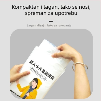 PONČO ZA KIŠU U STILU KARTE, EVA TKANINA, UOBIČAJENE DEBLJINE, ZA ODRASLE I DJECU, PLANINARENJE