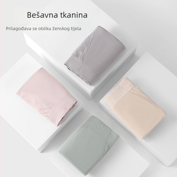 Gaćice za žene plus veličine, pamuk, produženi kljun, podstava od morušinog svile, antibakterijske, visoka elastičnost, udobne trokutaste gaćice