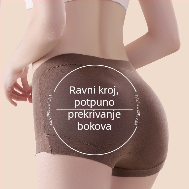 Plus veličine ženske gaćice visokim strukom, antibakterijske, prozračne, trokutasti kroj, udobne