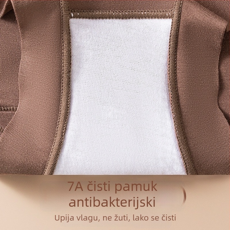 Plus veličine ženske gaćice visokim strukom, antibakterijske, prozračne, trokutasti kroj, udobne