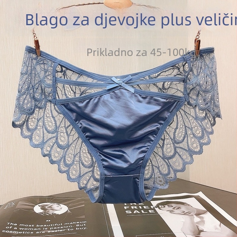 Ženske čipkaste gaćice od najlona, srednje visoki struk, pamuk podstava, proljeće 2023