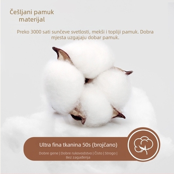Muški pamučni termalni set za bazni sloj: gustoća 201-250 g/m2, 95-100% pamuk, okrugli izrez, dugi rukav, hlače, jednobojno