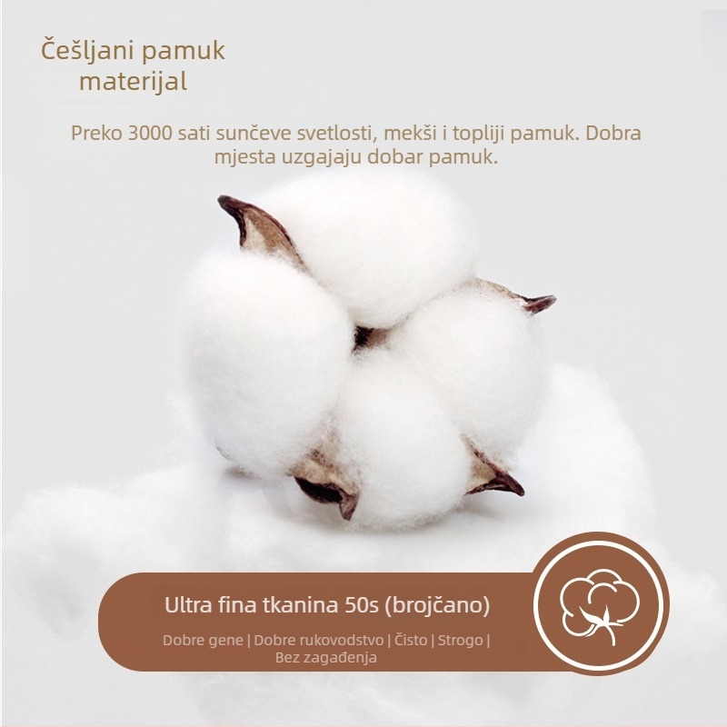 Muški pamučni termalni set za bazni sloj: gustoća 201-250 g/m2, 95-100% pamuk, okrugli izrez, dugi rukav, hlače, jednobojno