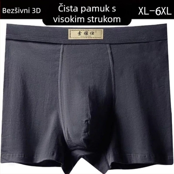 Muške bokserice od 100% pamuka, slobodan kroj, visokim strukom, pleteni materijal