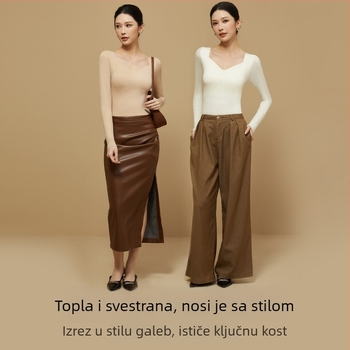 Ženska osnovna majica s integriranim grudnjakom, dugi rukavi, V-dekolte, najlon, crna, za jesen/zimu