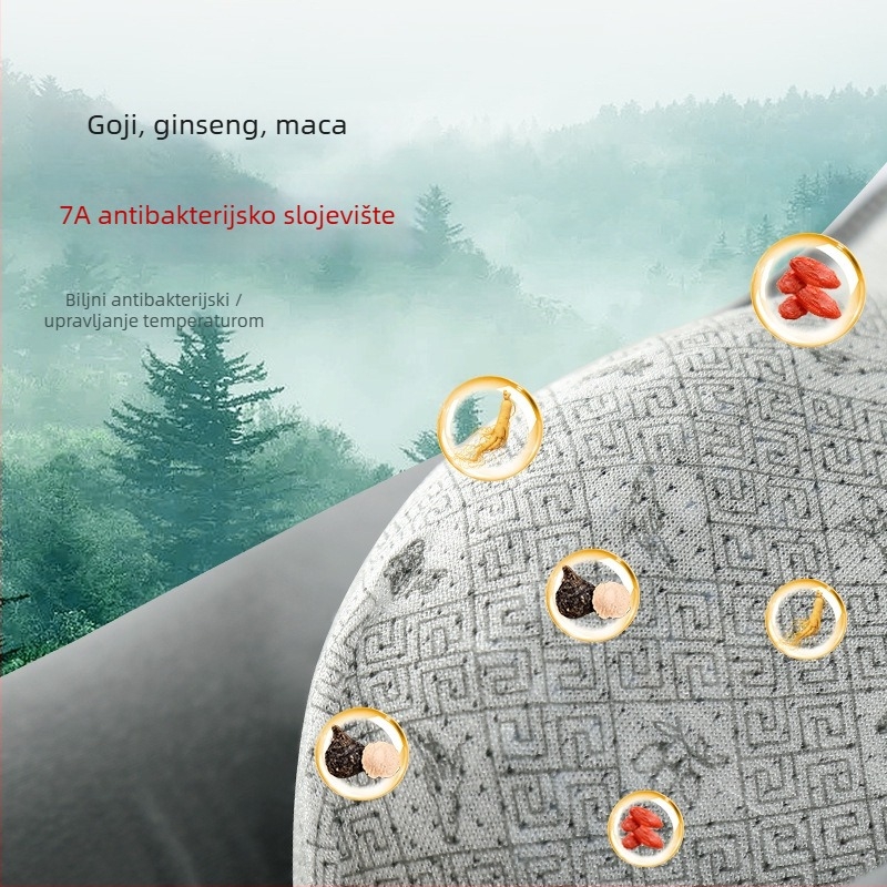 Muške bokserice 7A antibakterijske, prozračne, pletivo od poliester vlakna, srednji pojas, uzorak s tekstom