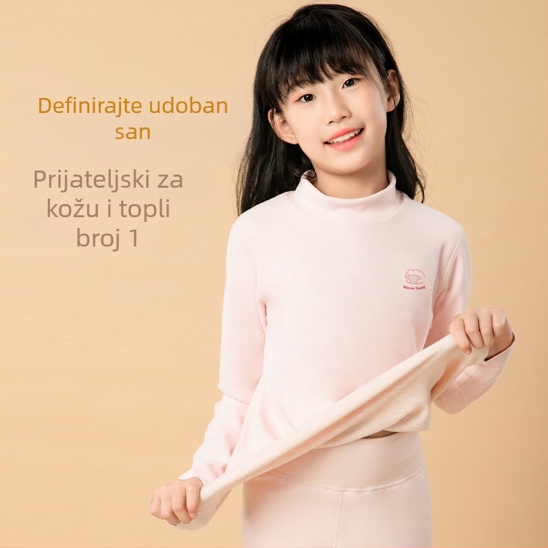 Samozagrešna baza-sloj termalna majica, unisex, dugi rukavi, jednofarbna, debela tkanina 251–300 g/m², baršunasta podstava, 80–90% poliester