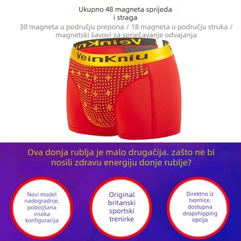 VeinKniu Muške bokserice, modalni materijal, glavni udio 90–95% modal, podstava prepona 100% poliester, srednji struk