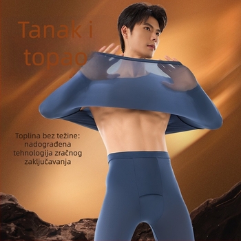 Muški ultratanki najlonski temeljni sloj, antistatni, elastičan, zadržava toplinu, tijesna prilagodba za jesen-zimu