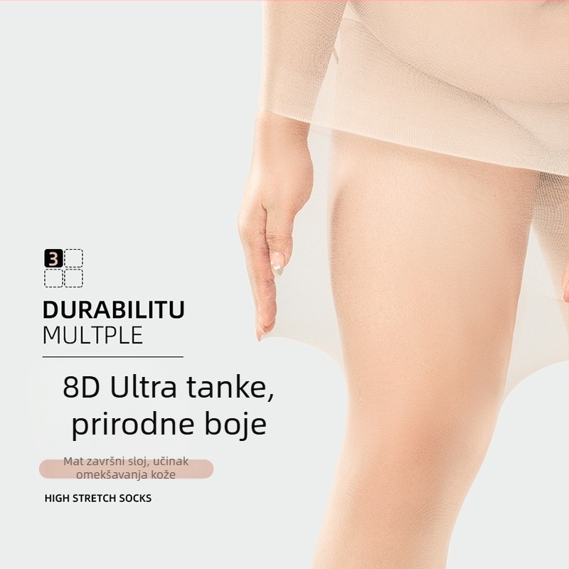 Plus-size žene ultra-tanke najlon čarape, otporne na zapetljavanje, s ananas uzorkom