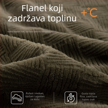 Zimski muški pidžama set od flanelnog materijala, s dugim rukavima, topao pliš koralni fleece, za kuću