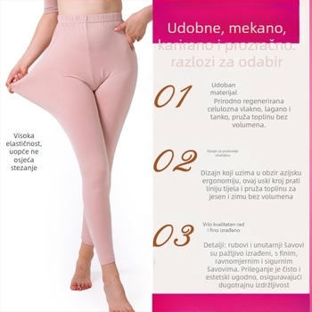 Ženske tajice od modalnog vlakna, termalne, ultra tanke unutarnje hlače, visokog struka, plus veličina, toplo
