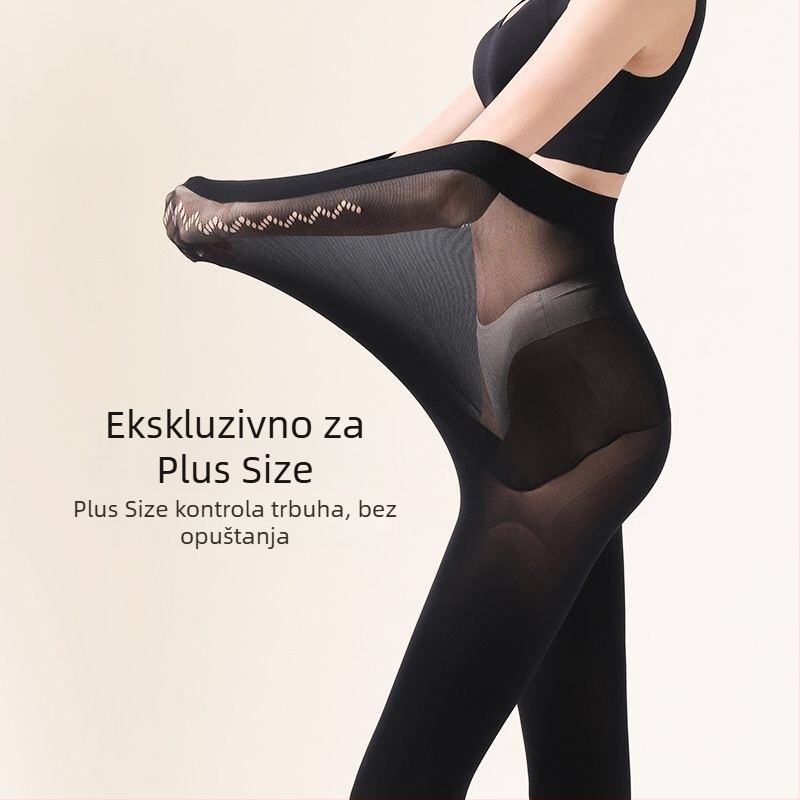 Afandi ženske flisane legice s 800D, toplo za jesen-zimu, osjećaj golih nogu i vitka silueta bokova