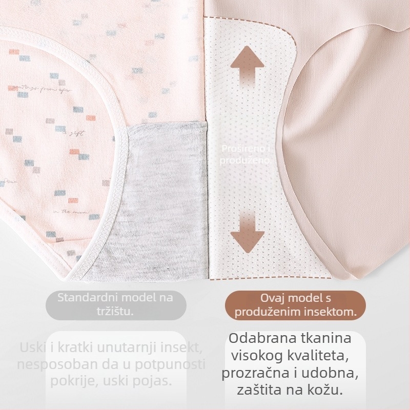 Ashmi 10A antibakterijske hlačice od ice silk, visok pas za oblikovanje trbuha, podizanje stražnjice, udobne za plus size žene
