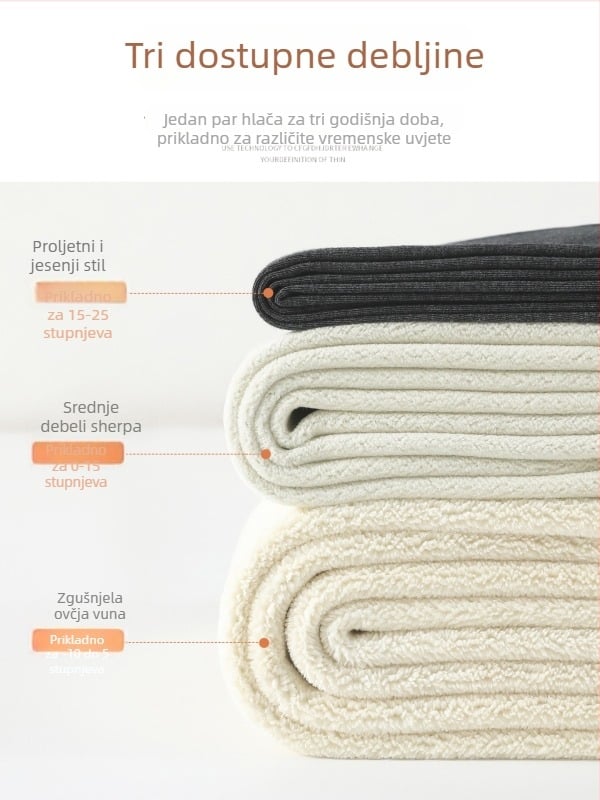 Ženske termalne hlače, visokim strukom i kontrolom trbuha, pamuk-spandeks smjesa, geometrijski uzorak, duljina 3/4, srednja debljina, održavaju toplinu