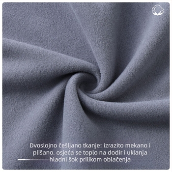 Muški jesenski termalni komplet (gornje i donje) - 95-100% pamuk, debljina 181-200 g/m², bezšivni, antibakterijski, zadržava toplinu