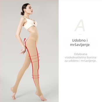 Langsha ženske čarape 120D s nogom, velur, srednje debljine, za proljeće i jesen