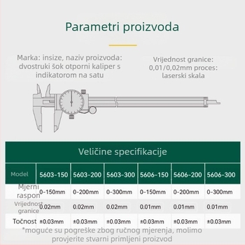 Insize digitalni kaliper, 150-200-300 mm raspon