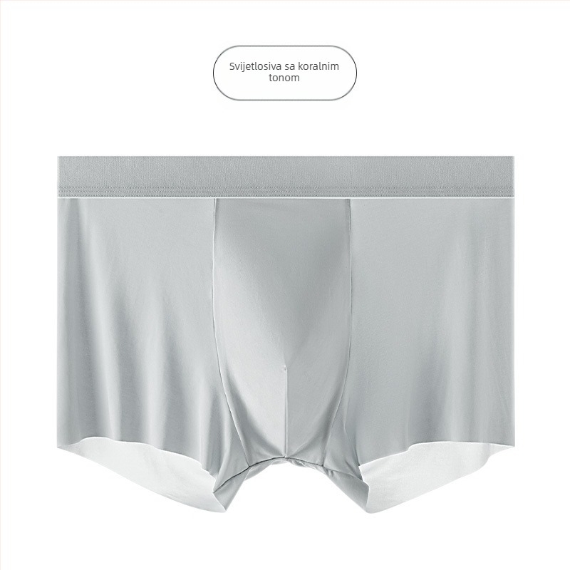 Ljetne muške bezšivne bokserice od Ice Silk, antibakterijska podstava od Mulberry svile 7A