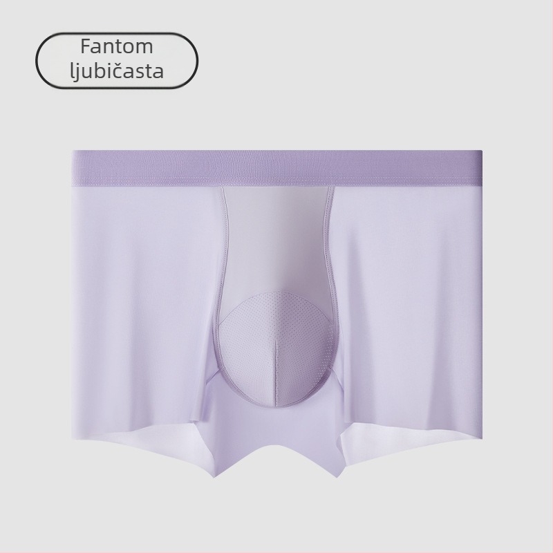 Ljetne muške bezšivne bokserice od Ice Silk, antibakterijska podstava od Mulberry svile 7A